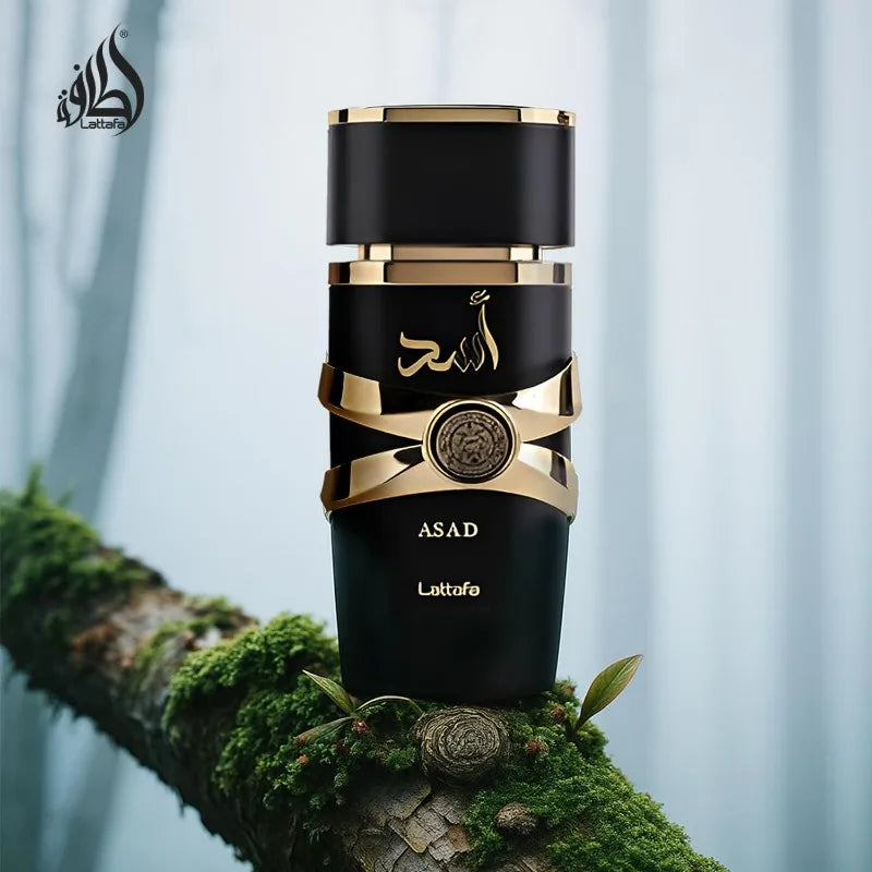 Experience the Alluring Essence of Lattafa Asad Unisex Eau De Parfum - 3.4 Ounce Long-Lasting Fragrance