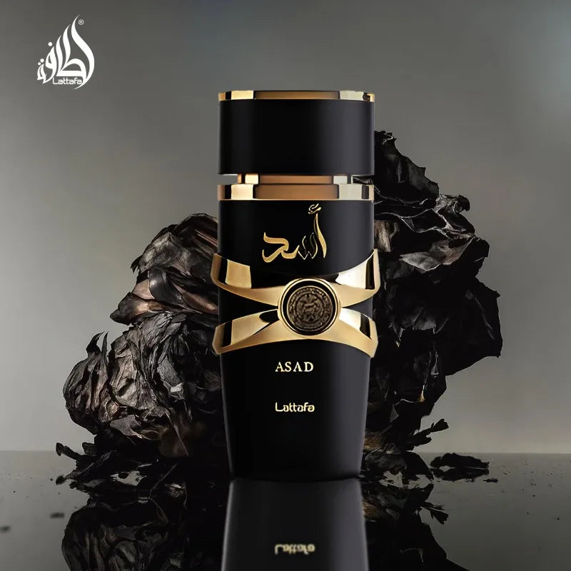 Experience the Alluring Essence of Lattafa Asad Unisex Eau De Parfum - 3.4 Ounce Long-Lasting Fragrance